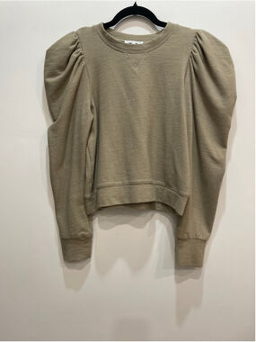 Moon River Olive Green Puff Sleeve Shirt S Longsleeve Cottagecore Prairie